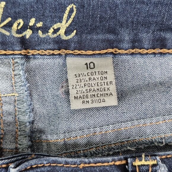 New Directions Weekend Jeans Womens 10 Dark Wash Denim Embroidered Flap Pockets - Picture 5 of 9